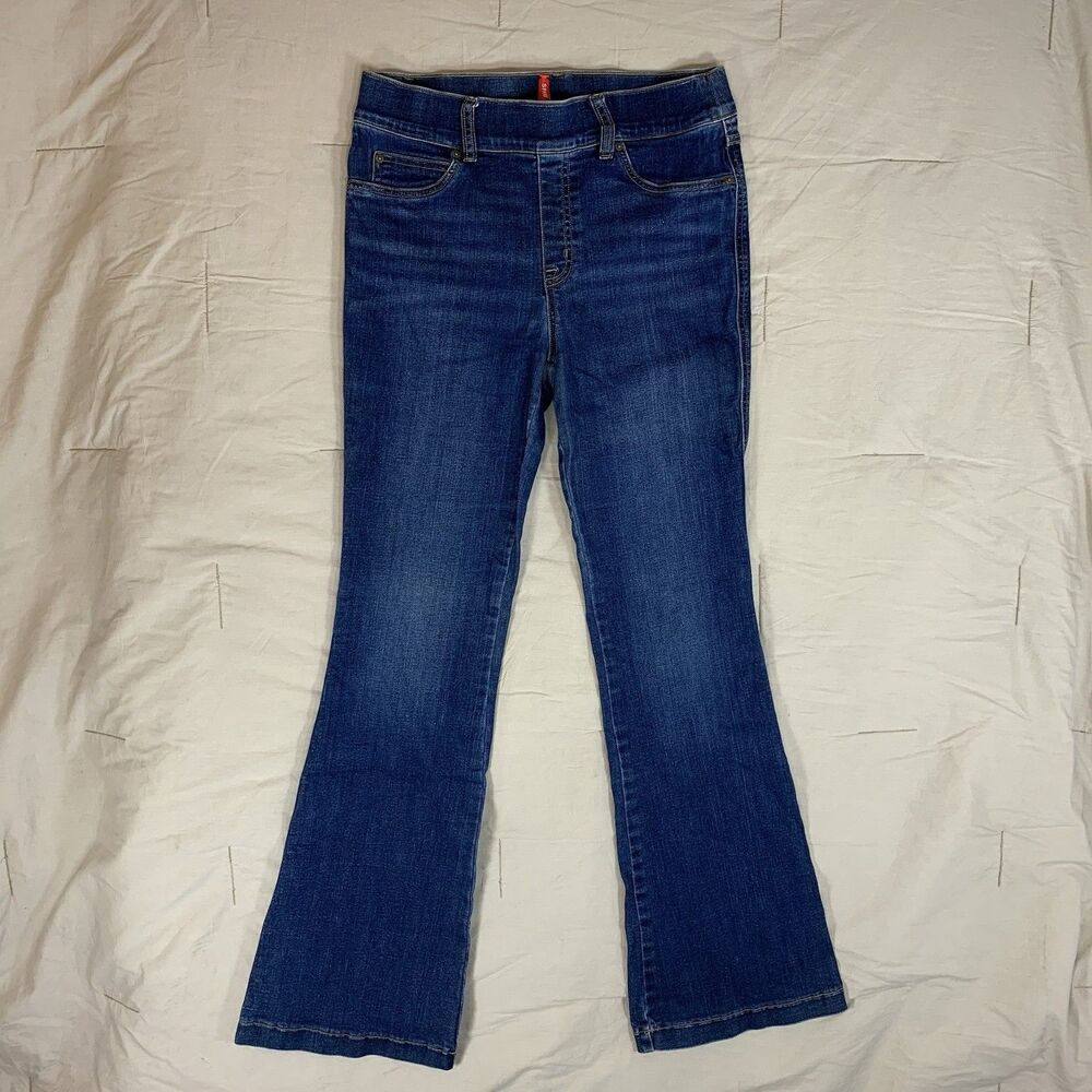 Spanx Jeans Womens M EveryWear Flare Pull On Midnight Blue 20327Q 30 X 32